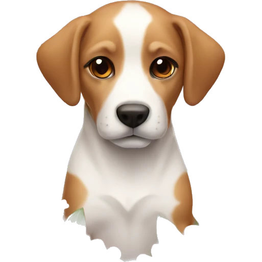 Perrita con flores emoji