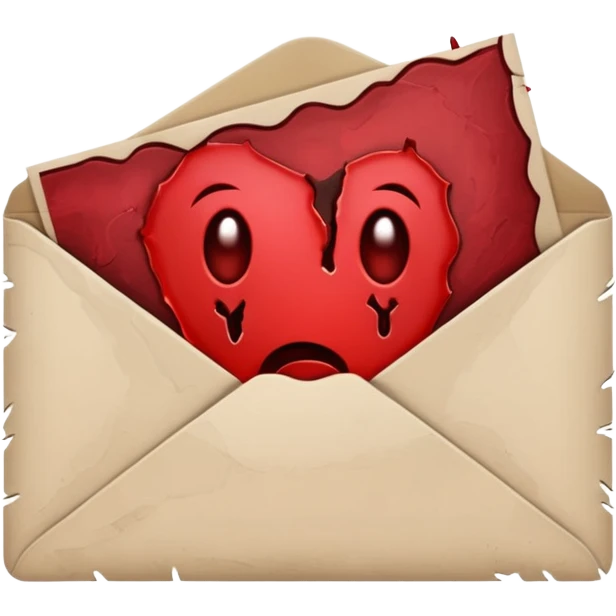 scary bleeding envelop  emoji