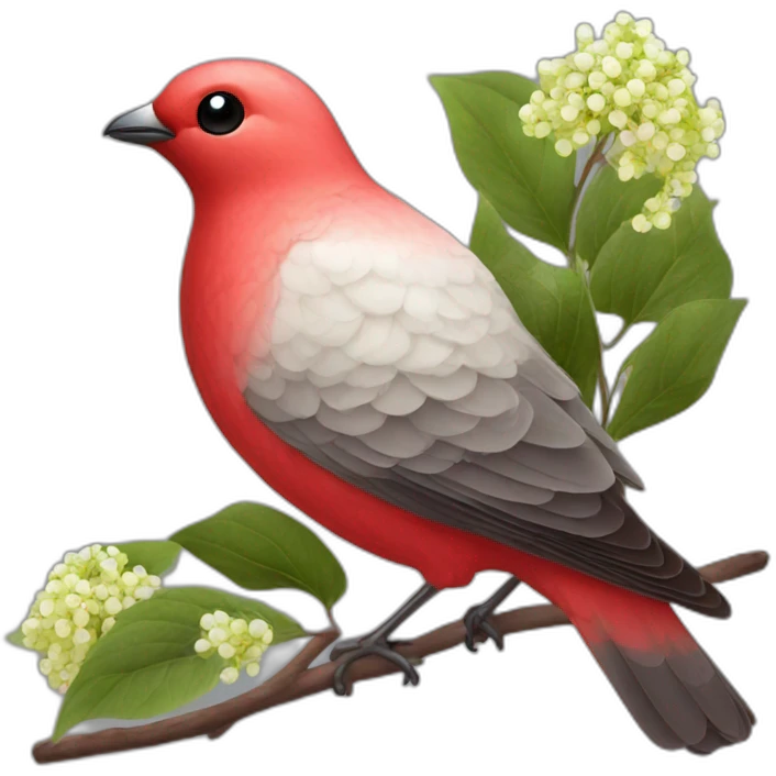 Ukraine, red viburnum dove emoji