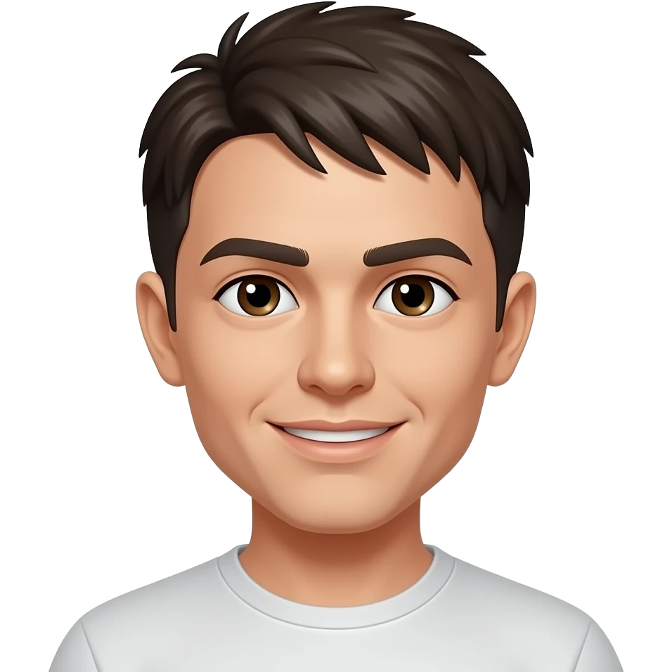 Flequillo arriba de las cejas emoji