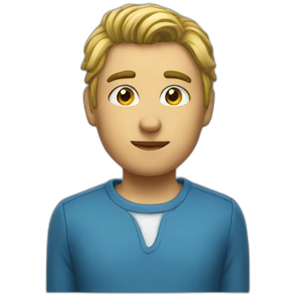 Coeur bleu emoji