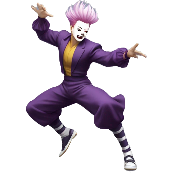 hisoka dance with style of anime emoji