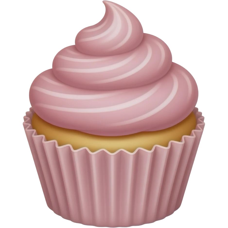 Cupcake with pink icing emoji