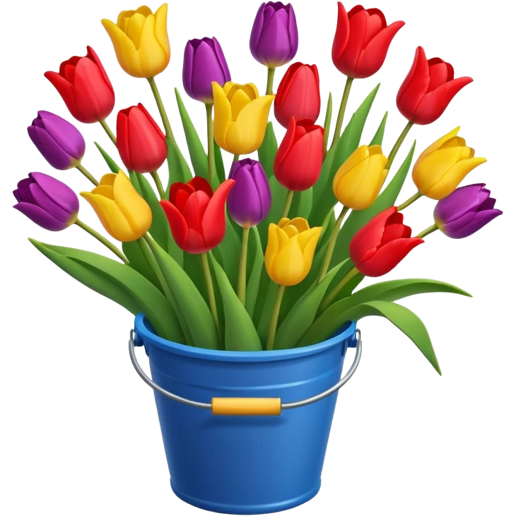 a bucket of tulips emoji
