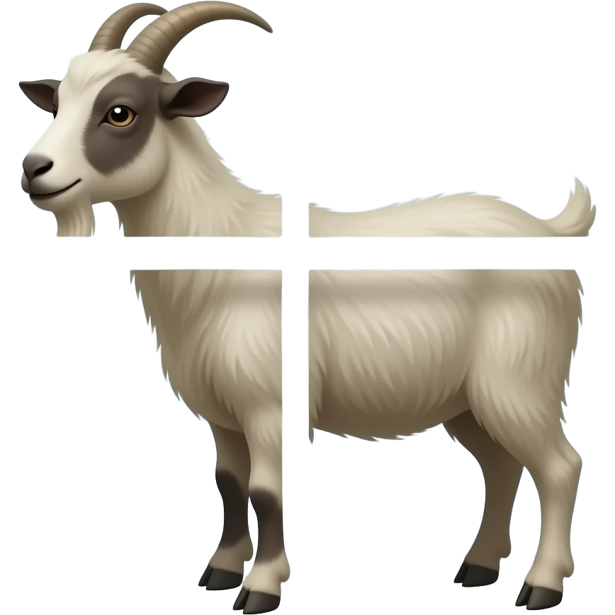 una cabra mirando por la ventana emoji