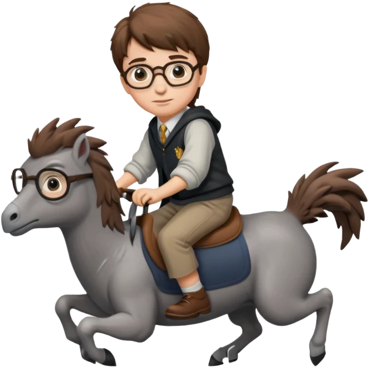 harry potter riding buckbeak emoji