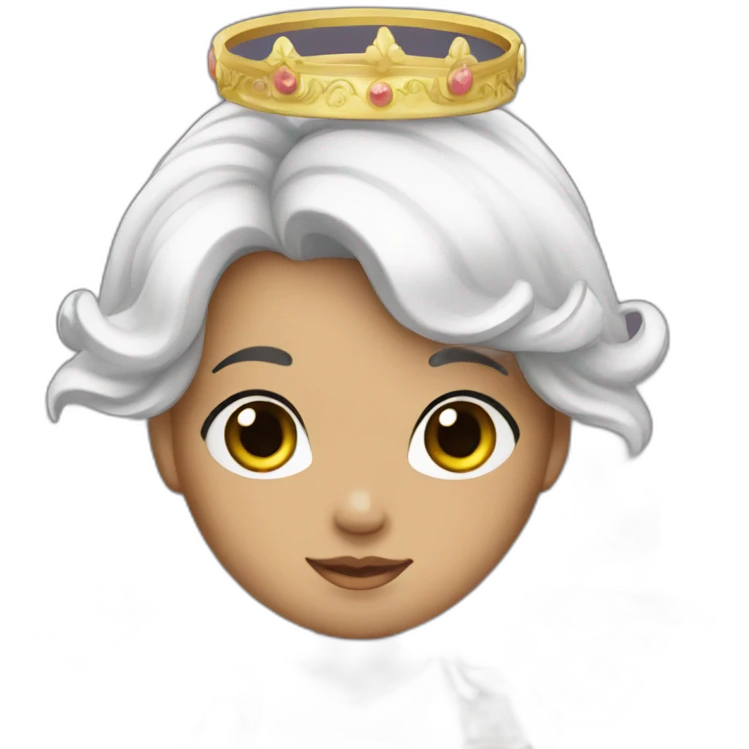 Angel princess with black hairs emoji