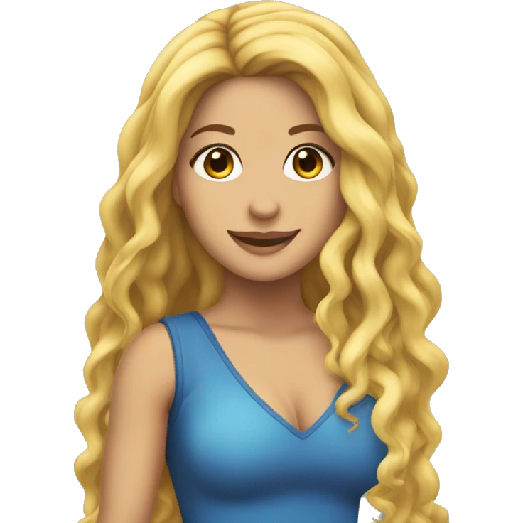 Shakira cheveux châtains emoji