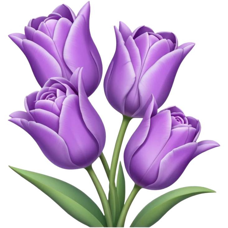 Light and purple lila tuilps and roses emoji