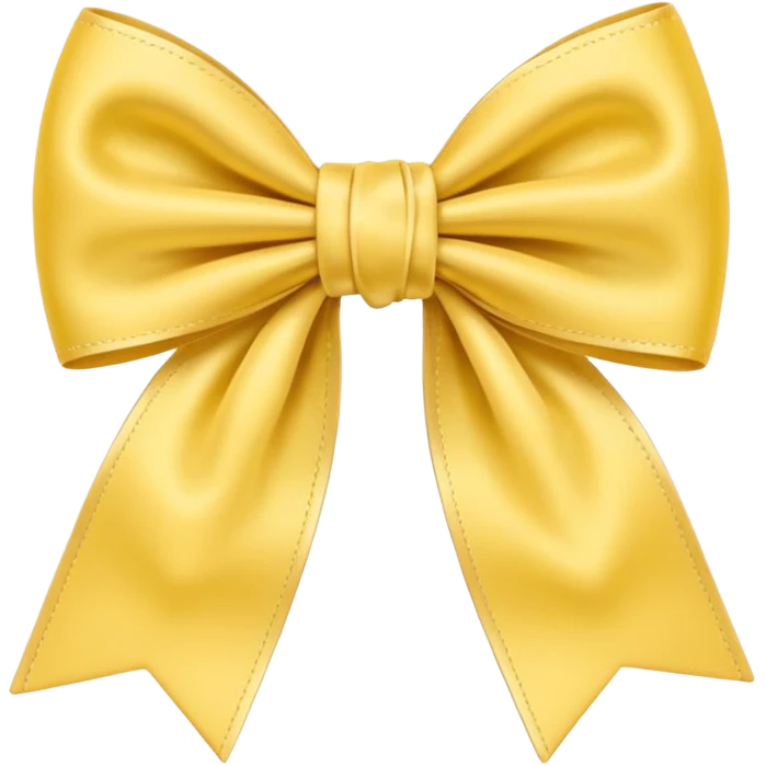 Pastel yellow bow emoji