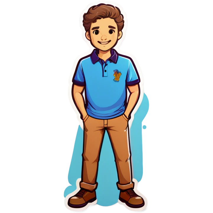 Doodle in polo shirt emoji