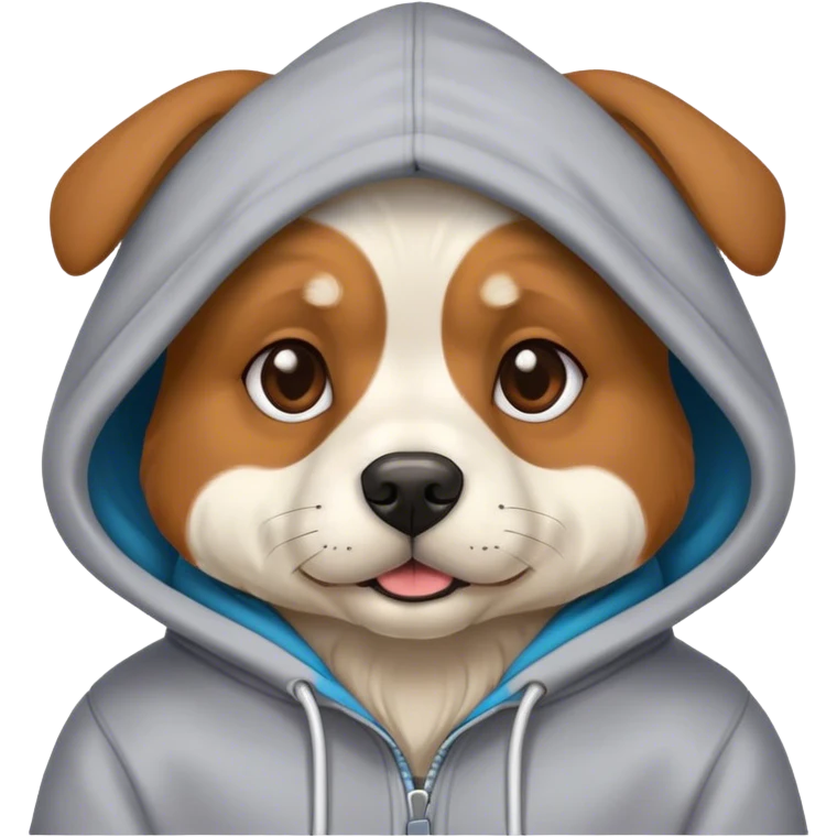 Dog wearing hoodie  emoji