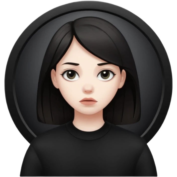 goth black mirror emoji
