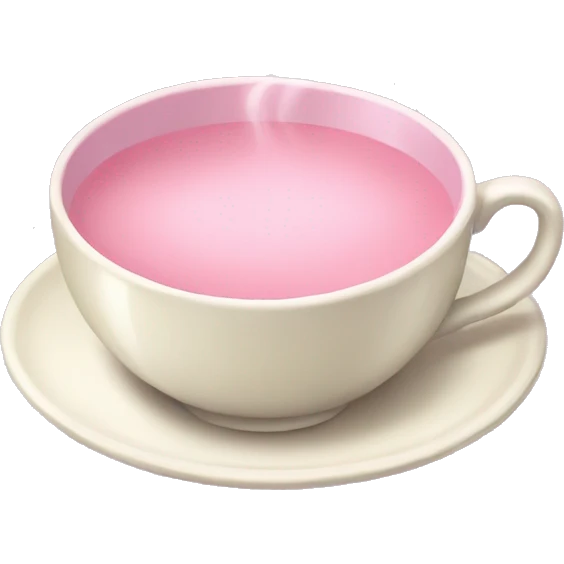 Spilled pastel pink teacup emoji