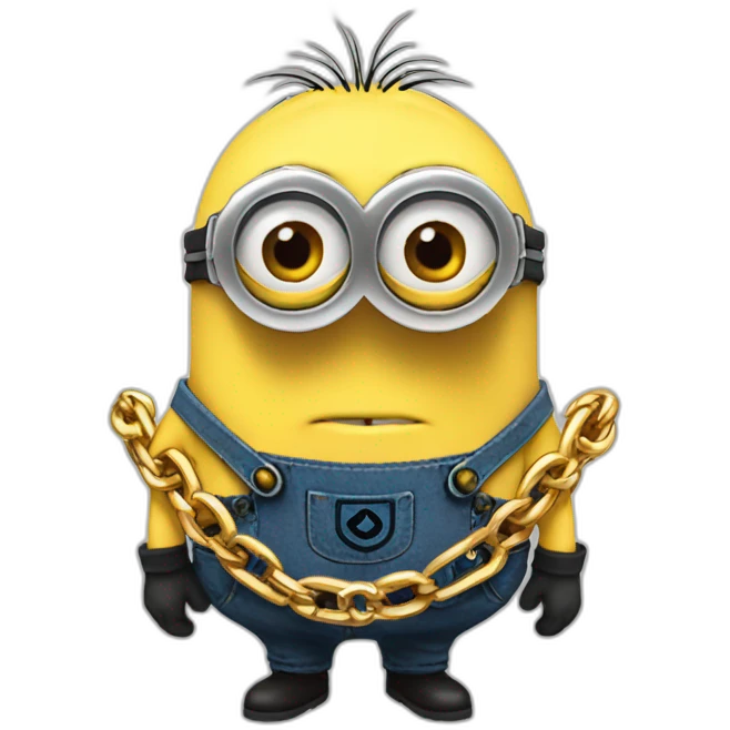 Minion with golden chain emoji