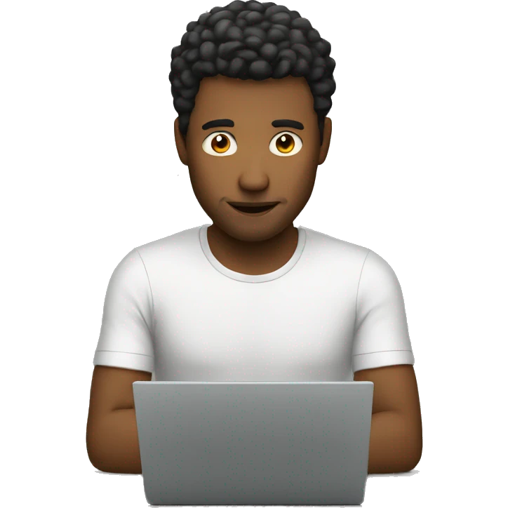 man looking at laptop emoji