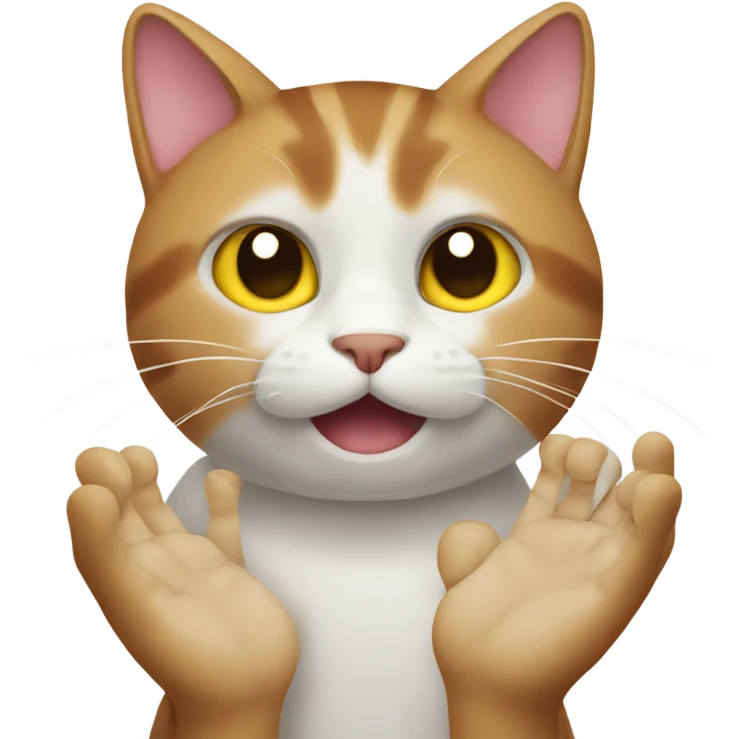 Cat with hands emoji