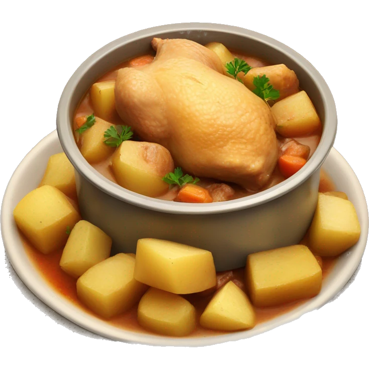 chicken chunk stew with cubed potatoes emoji