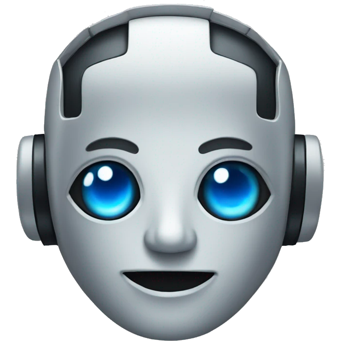 a robot face emoji