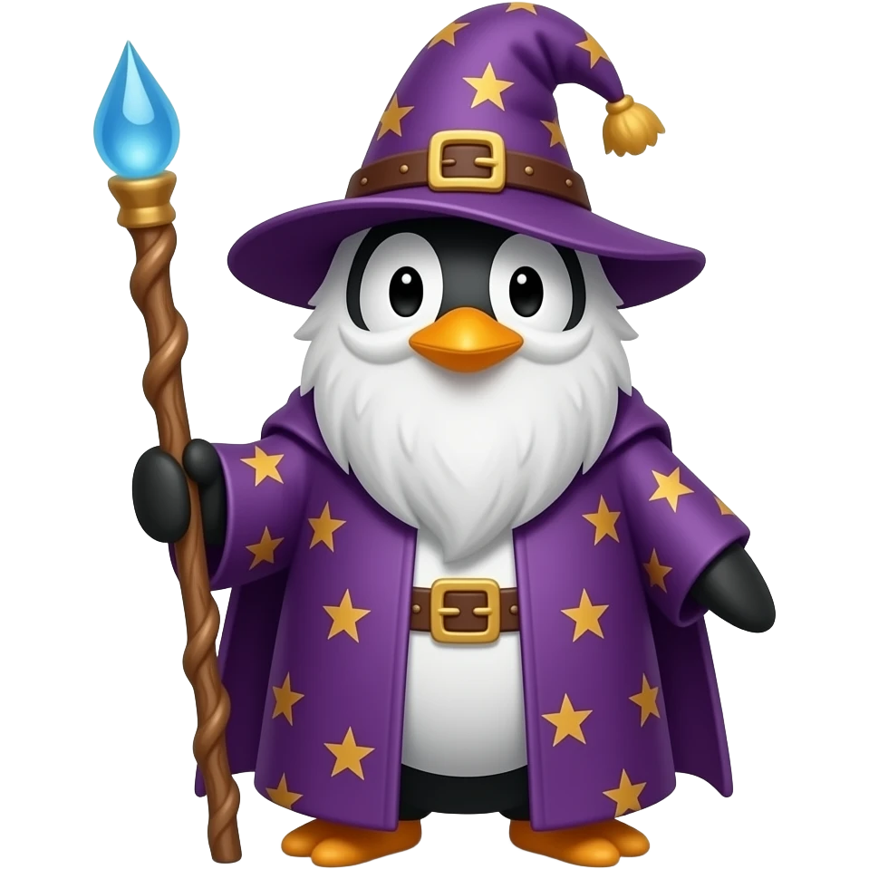 Penguin Wizard emoji