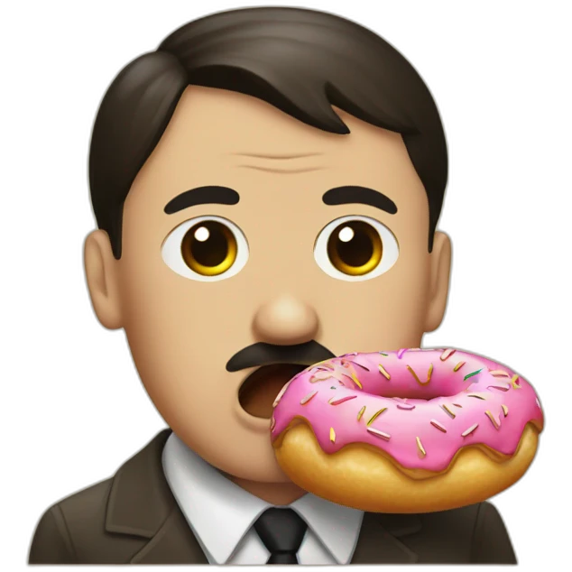 hitler eating a donut emoji