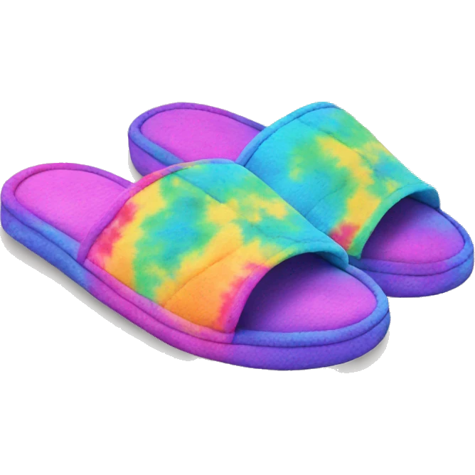 Tie dye slippers emoji