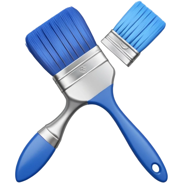 art blue paint brush  emoji