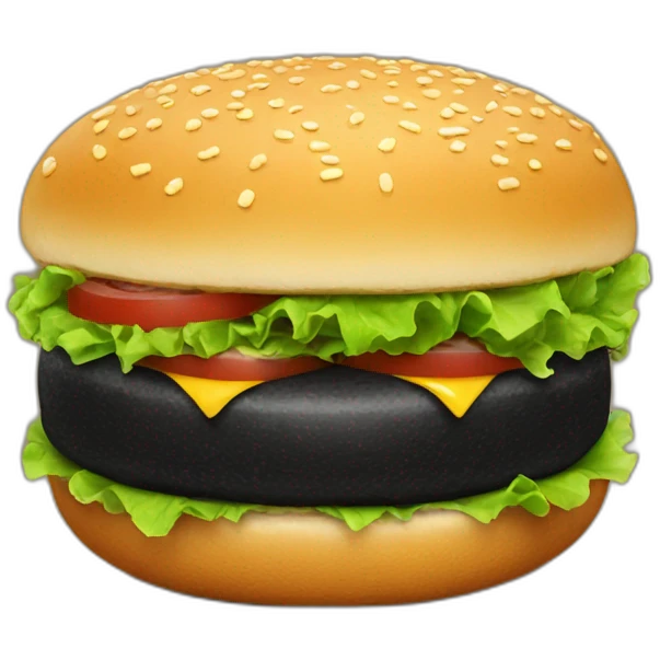 black burger emoji