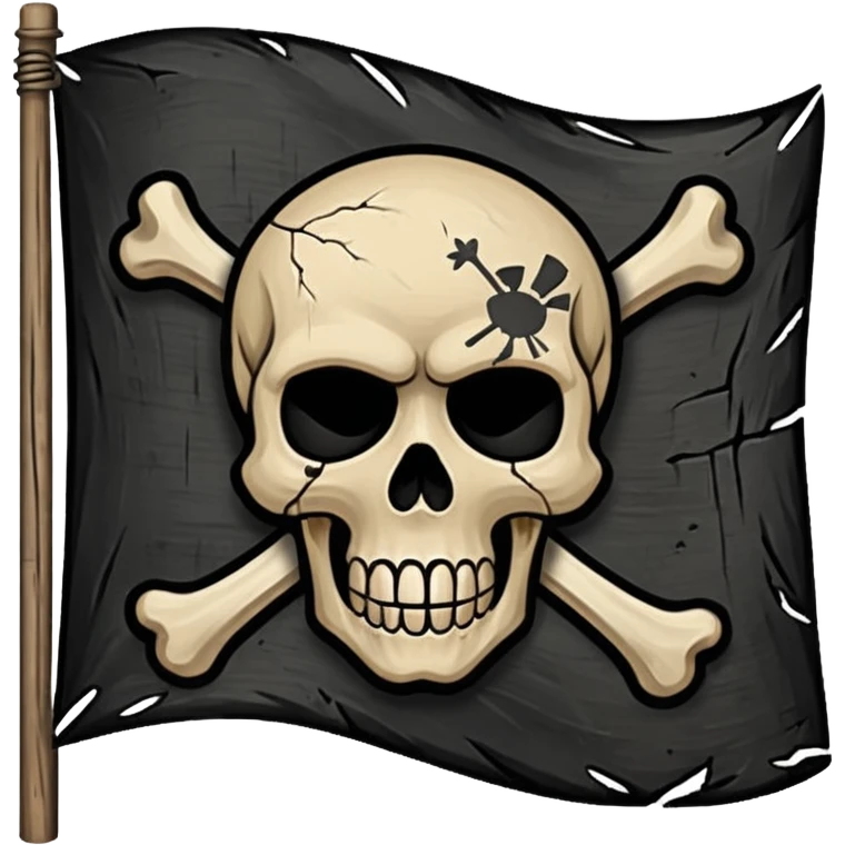 natos y waor bandera negra con calavera emoji