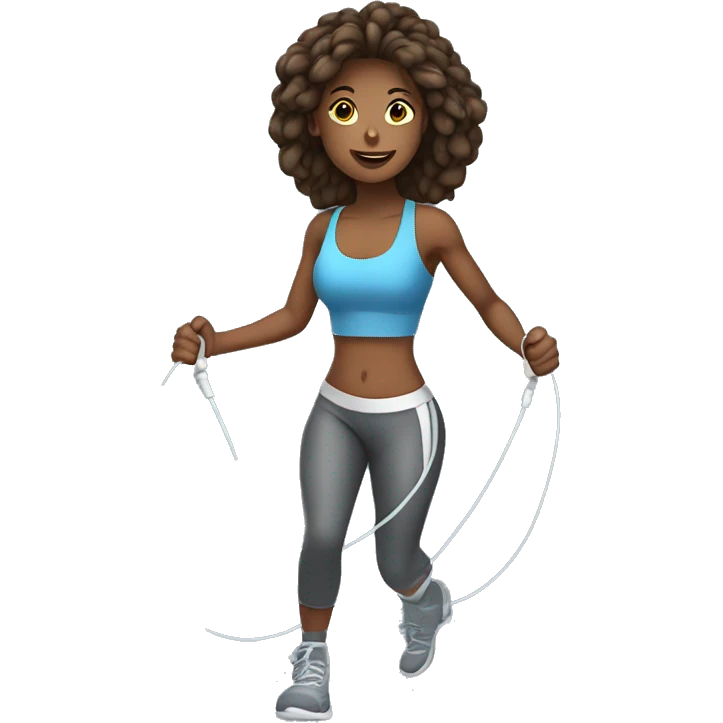 gym junkie female using a skipping rope emoji