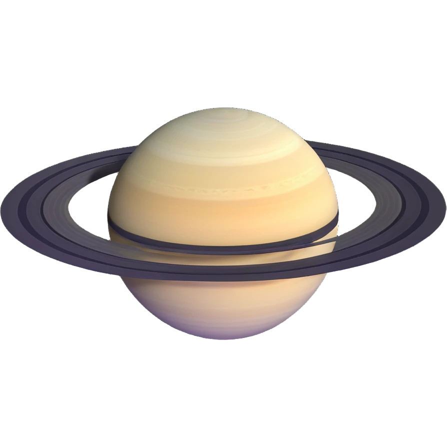 detailed Saturn with ring system emoji