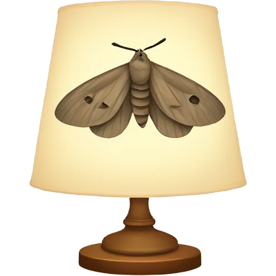 Moth on a lamp shade emoji