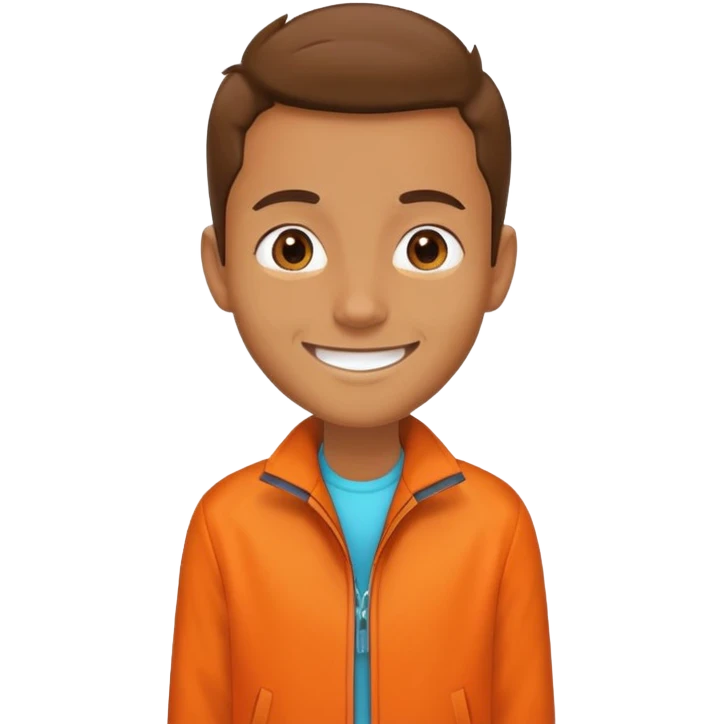 cool vibes orange jacket smiling emoji