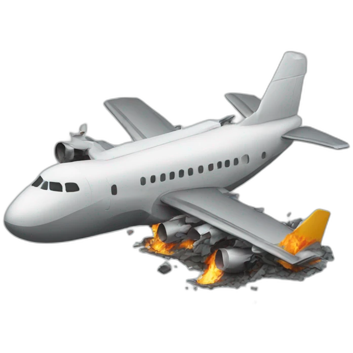 Plane crash emoji