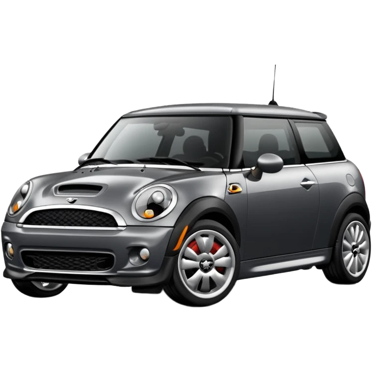 Mini cooper S emoji. Dark gray or black emoji