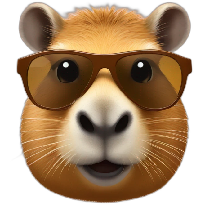 Capybara with sunglasses emoji