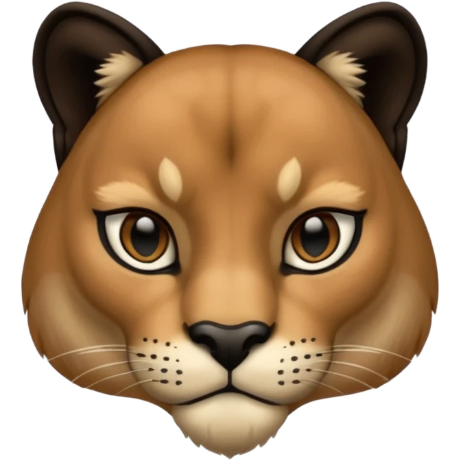 Cute black puma emoji