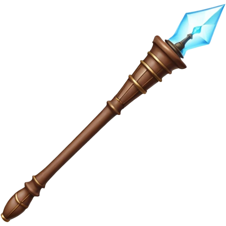 Harry Potter magic wand Brown and sade emoji