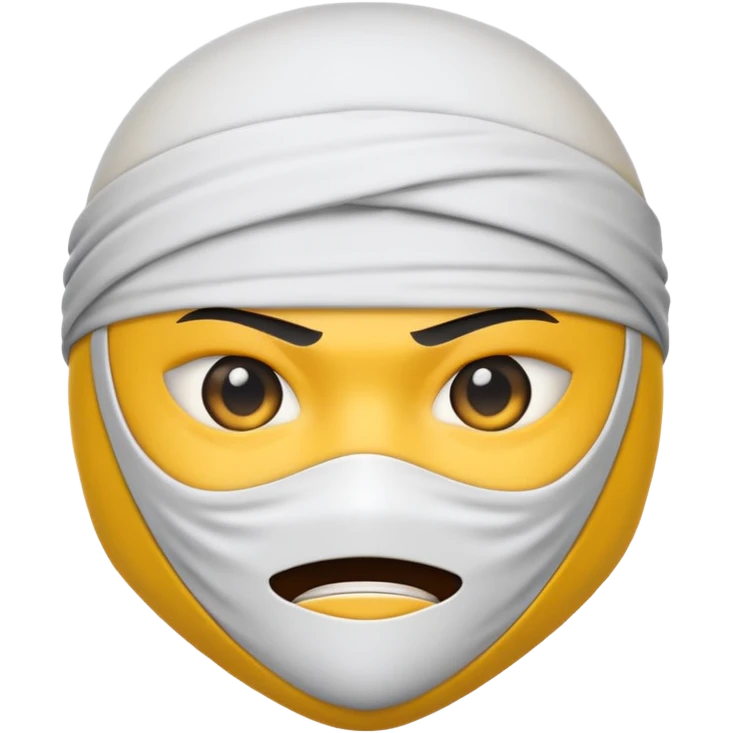 Emoji ninja blanco emoji