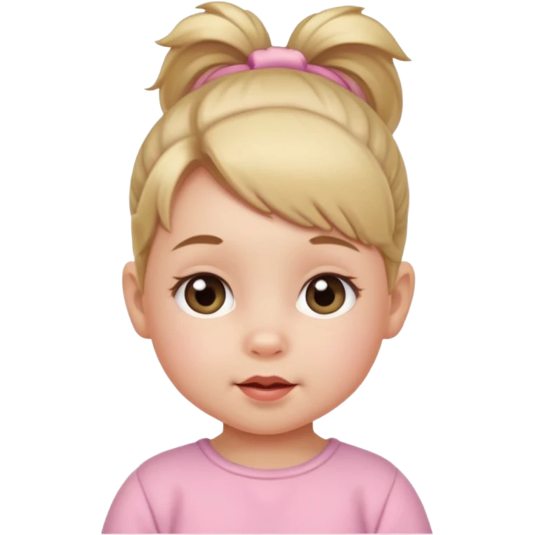 baby with ponytail emoji