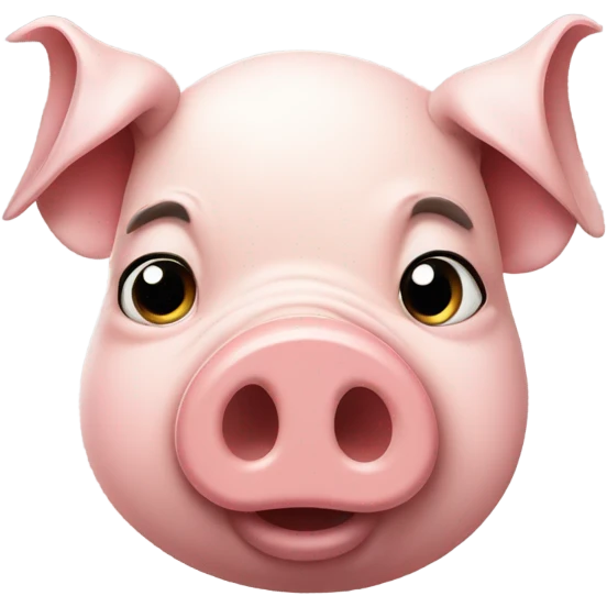 Thinking pig emoji