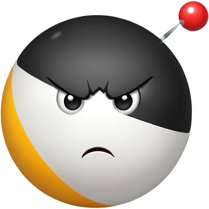 Angry pool ball emoji