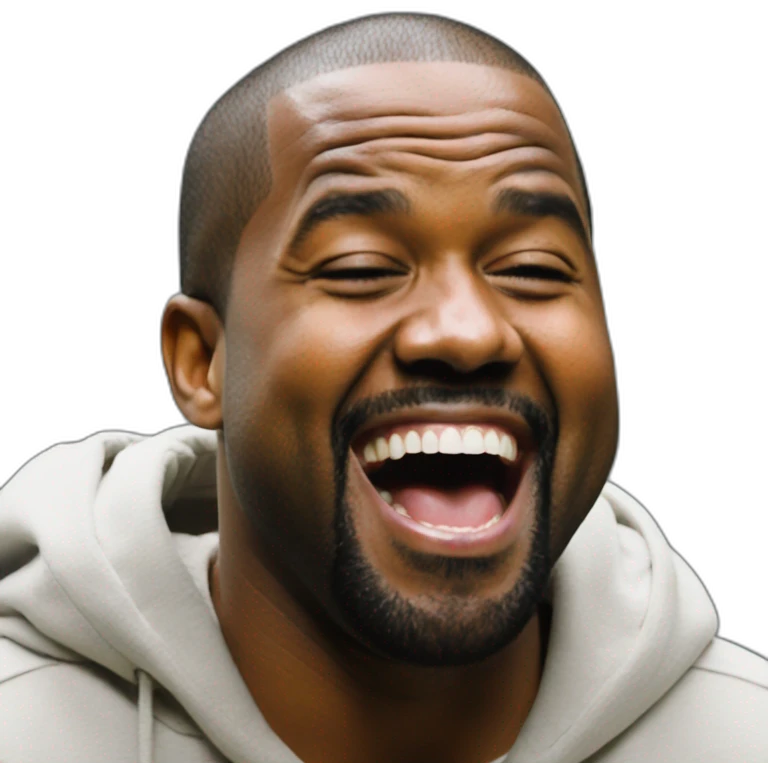 Kanye crazy laughing  emoji