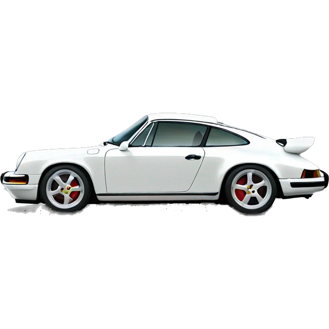 Mordern day whitw porsche 911 emoji