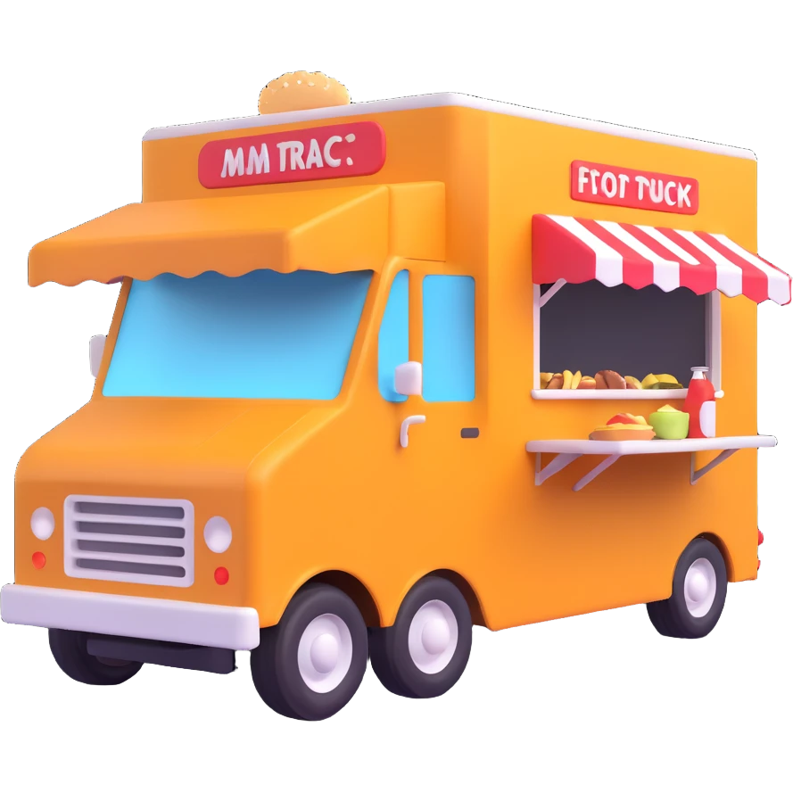 generate me a 3D food truck emoji