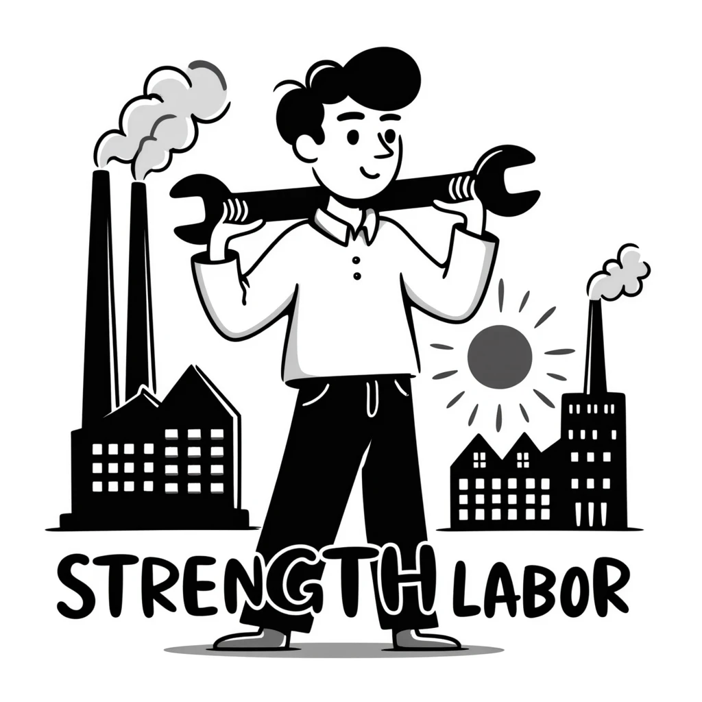 Communist propaganda poster design with worker emoji