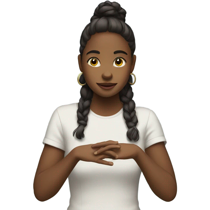Girl manifesting  emoji
