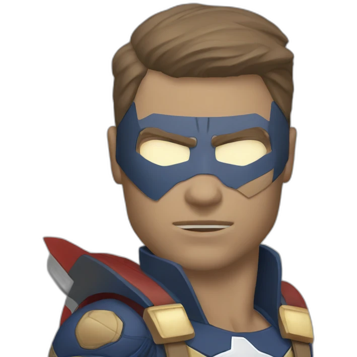 cara de persona mayor como capitan america emoji