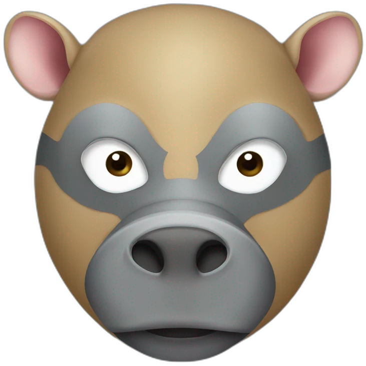 Babirusa wearing Bandit Mask emoji