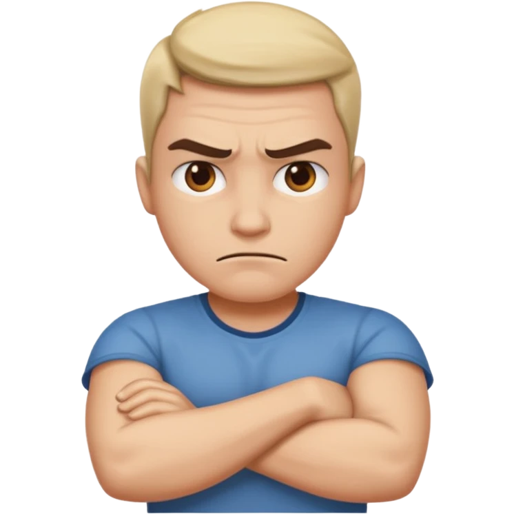 Mad face with arms crossed emoji